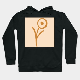 Minimalist Bloom in caramelo crema Hoodie